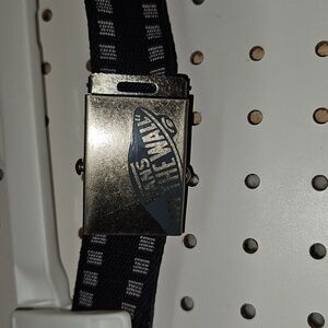 Vans-Unisex- Adjustable Black/Silver Belt Buckle-Cotton Material